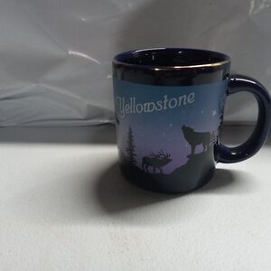 Unbranded Blue Iridescent Yellowstone Animals Mug - 12 oz.